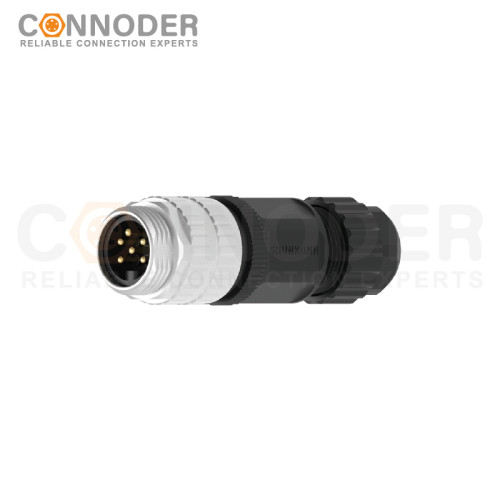 7/8 circular connector male, straight type, plastic - assembled, 3 - 6 cores, screw - type, 7/8 - 16UNF