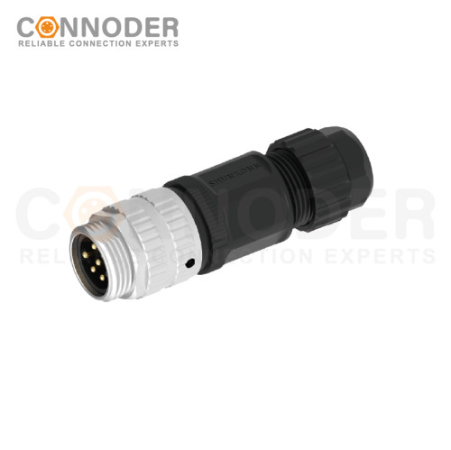 7/8 circular connector male, straight type, plastic - assembled, 3 - 6 cores, screw - type, 7/8 - 16UNF