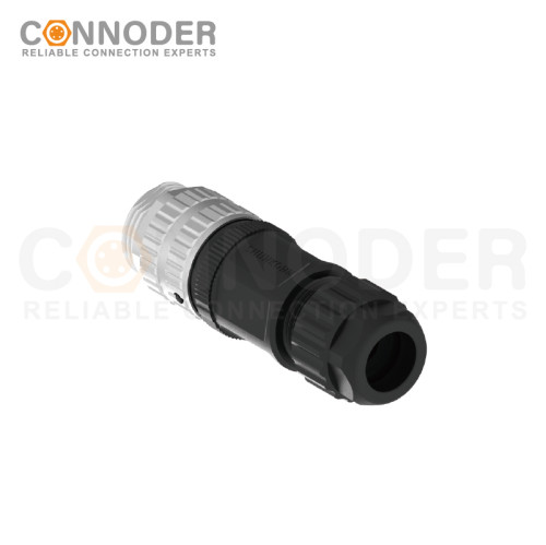 7/8 circular connector male, straight type, plastic - assembled, 3 - 6 cores, screw - type, 7/8 - 16UNF