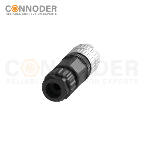 7/8 circular connector male, straight type, plastic - assembled, 3 - 6 cores, screw - type, 7/8 - 16UNF