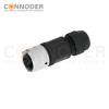 7/8 circular connector female, straight type, plastic - assembled, 3 - 6 cores, screw - type, 7/8 - 16UNF