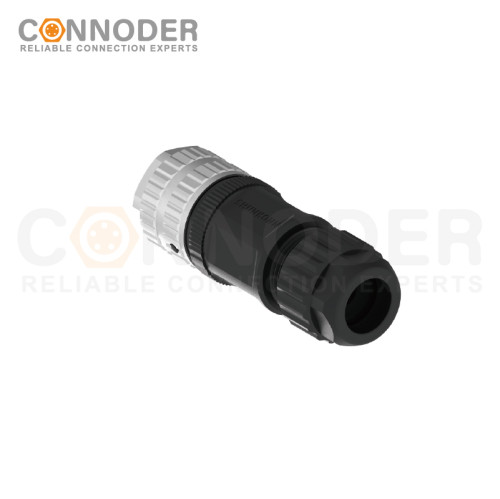 7/8 circular connector female, straight type, plastic - assembled, 3 - 6 cores, screw - type, 7/8 - 16UNF