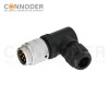 7/8 circular connector male, bent type, plastic - assembled, 3 - 6 cores, screw - type, 7/8 - 16UNF