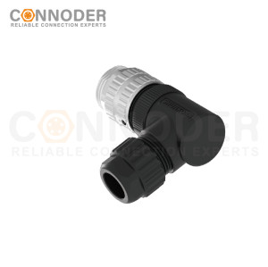 7/8 circular connector male, bent type, plastic - assembled, 3 - 6 cores, screw - type, 7/8 - 16UNF