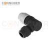 7/8 circular connector male, bent type, plastic - assembled, 3 - 6 cores, screw - type, 7/8 - 16UNF