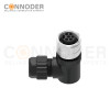 7/8 circular connector female, bent type, plastic - assembled, 3 - 6 cores, screw - type, 7/8 - 16UNF