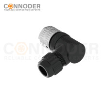 7/8 circular connector female, bent type, plastic - assembled, 3 - 6 cores, screw - type, 7/8 - 16UNF