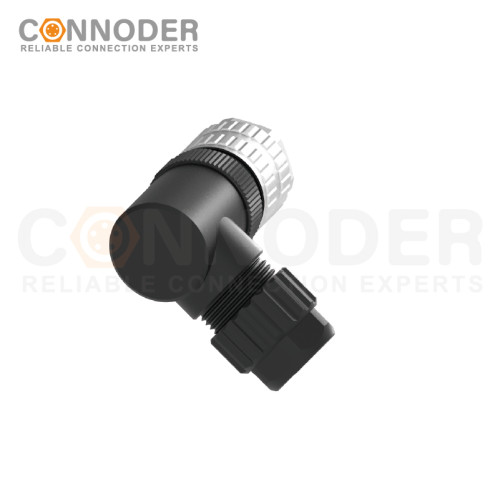 7/8 circular connector female, bent type, plastic - assembled, 3 - 6 cores, screw - type, 7/8 - 16UNF