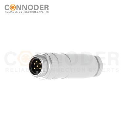 7/8 circular connector male, straight type, metal - assembled, with 3 - 6 cores, screw - type, 7/8 - 16UNF