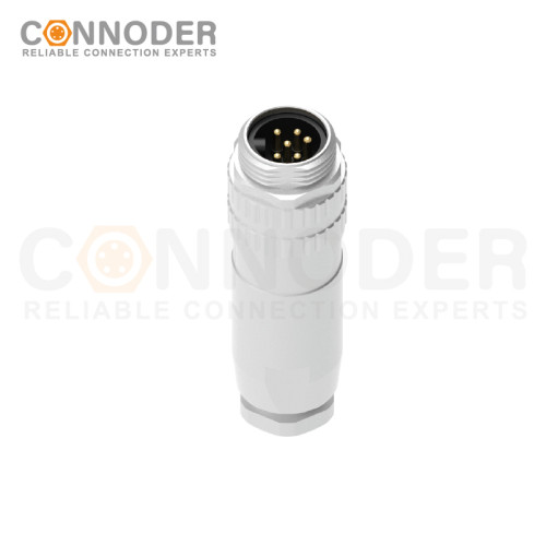 7/8 circular connector male, straight type, metal - assembled, with 3 - 6 cores, screw - type, 7/8 - 16UNF