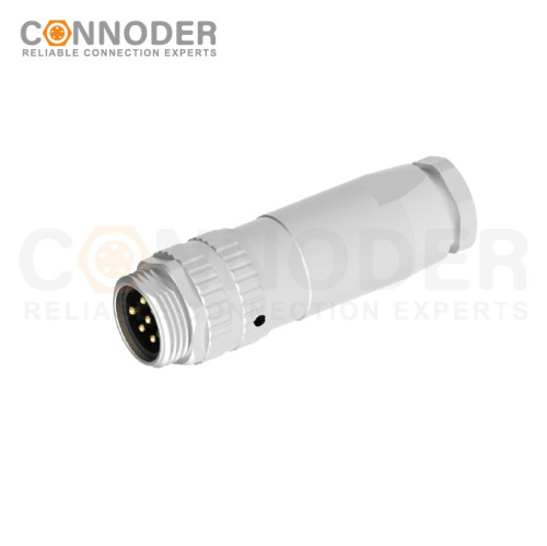 7/8 circular connector male, straight type, metal - assembled, with 3 - 6 cores, screw - type, 7/8 - 16UNF