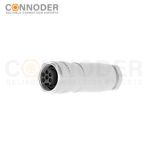 7/8 circular connector female, straight type, metal - assembled, 3 - 6 cores, screw - type, 7/8 - 16UNF