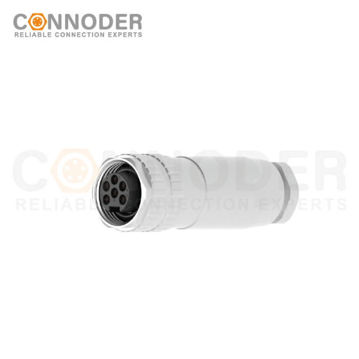 7/8 circular connector female, straight type, metal - assembled, 3 - 6 cores, screw - type, 7/8 - 16UNF