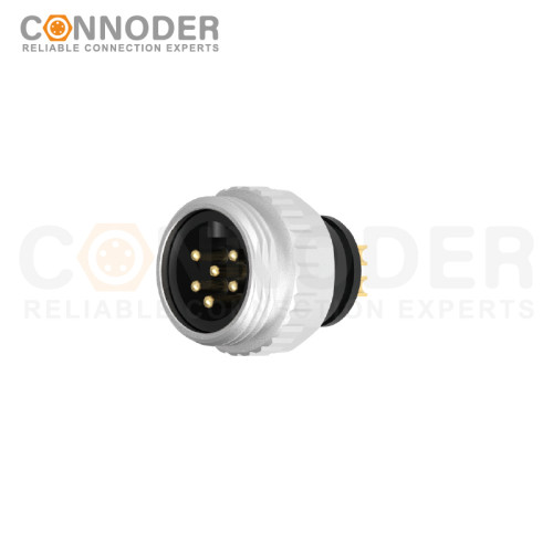 7/8 circular pre - molded plug connector, 3/4/5/6 PIN male, wire - welding type
