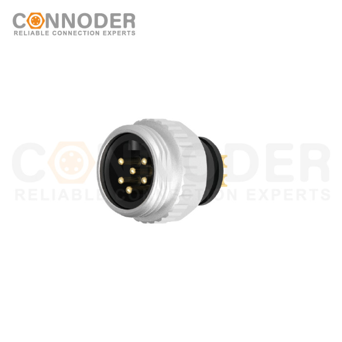 7/8 circular pre - molded plug connector, 3/4/5/6 PIN male, wire - welding type