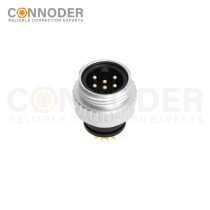 7/8 circular pre - molded plug connector, 3/4/5/6 PIN male, wire - welding type