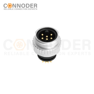 7/8 circular pre - molded plug connector, 3/4/5/6 PIN male, wire - welding type