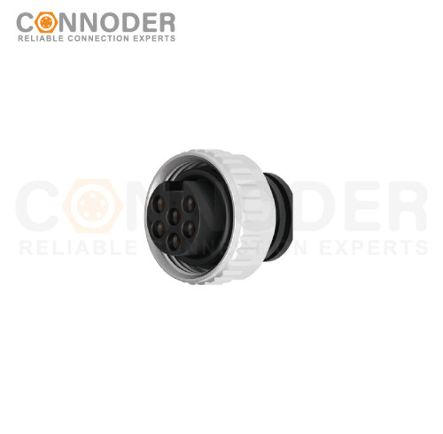 7/8 circular pre - molded plug connector, 3/4/5/6 PIN female, wire - welding type