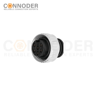 7/8 circular pre - molded plug connector, 3/4/5/6 PIN female, wire - welding type