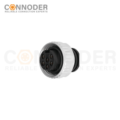 7/8 circular pre - molded plug connector, 3/4/5/6 PIN female, wire - welding type