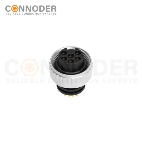 7/8 circular pre - molded plug connector, 3/4/5/6 PIN female, wire - welding type