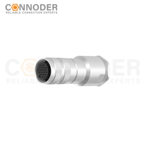 M16 circular connector female end - full metal housing, M16×0.75, PG13.5