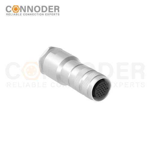 M16 circular connector female end - full metal housing, M16×0.75, PG13.5