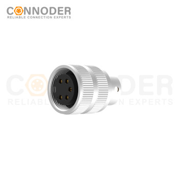 M16 connector right - angled pre - molded plug, 2 - 24 cores, female, long - welding type
