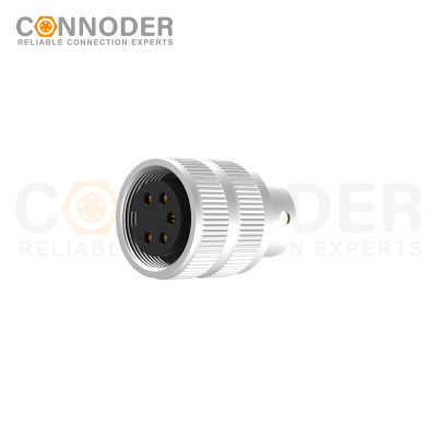 M16 connector right - angled pre - molded plug, 2 - 24 cores, female, long - welding type
