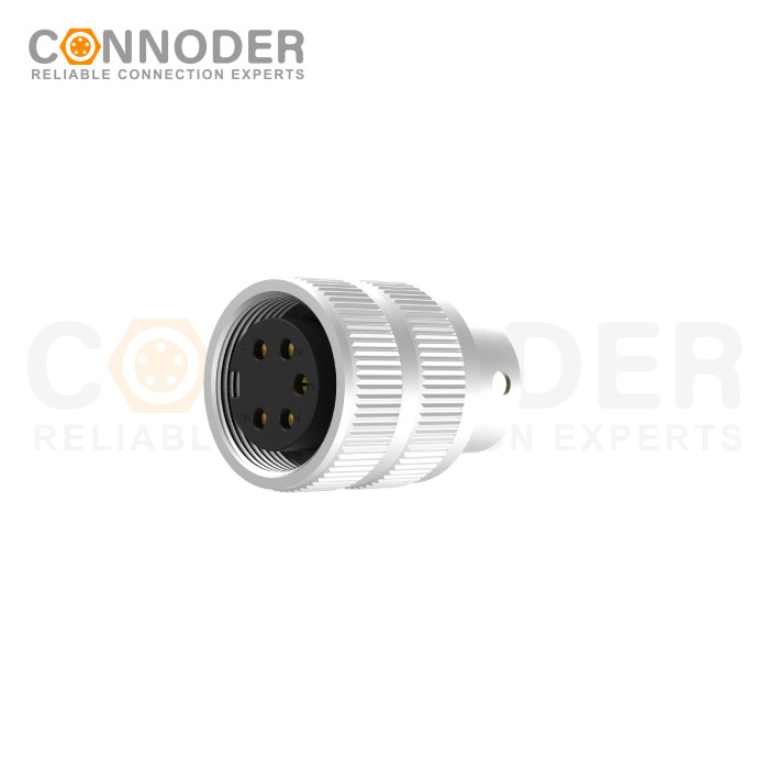 M16 connector right - angled pre - molded plug, 2 - 24 cores, female, long - welding type