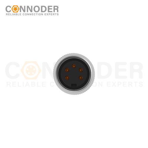 M16 connector right - angled pre - molded plug, 2 - 24 cores, female, long - welding type