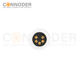 M16 connector right - angled pre - molded plug, 2 - 24 cores, female, long - welding type