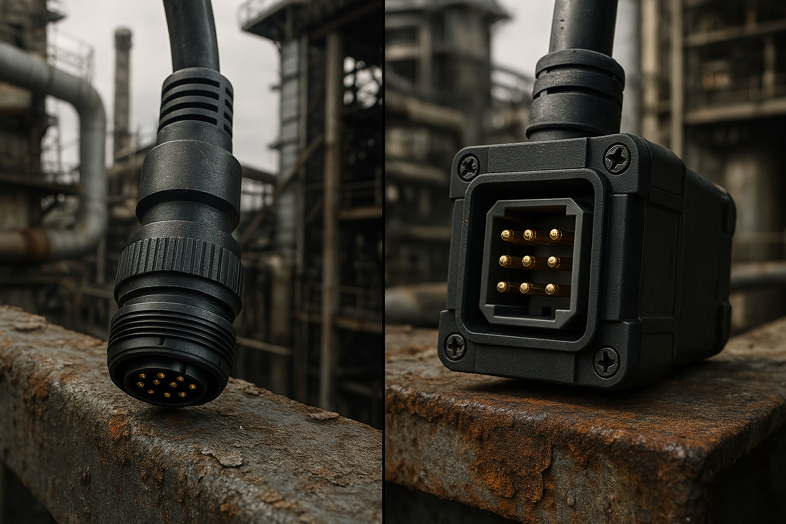 Comparison of circular and rectangular connectors