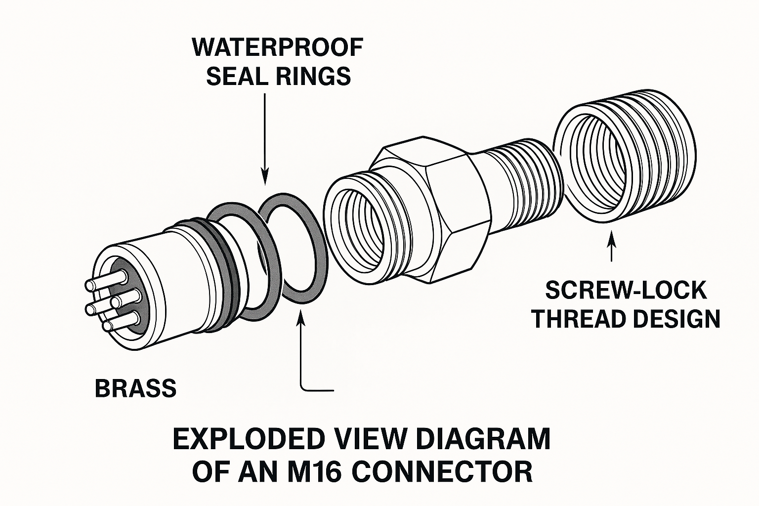 Different M16 connector materials