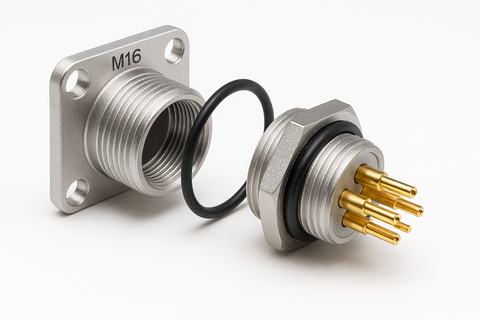 M16 connector exploded view