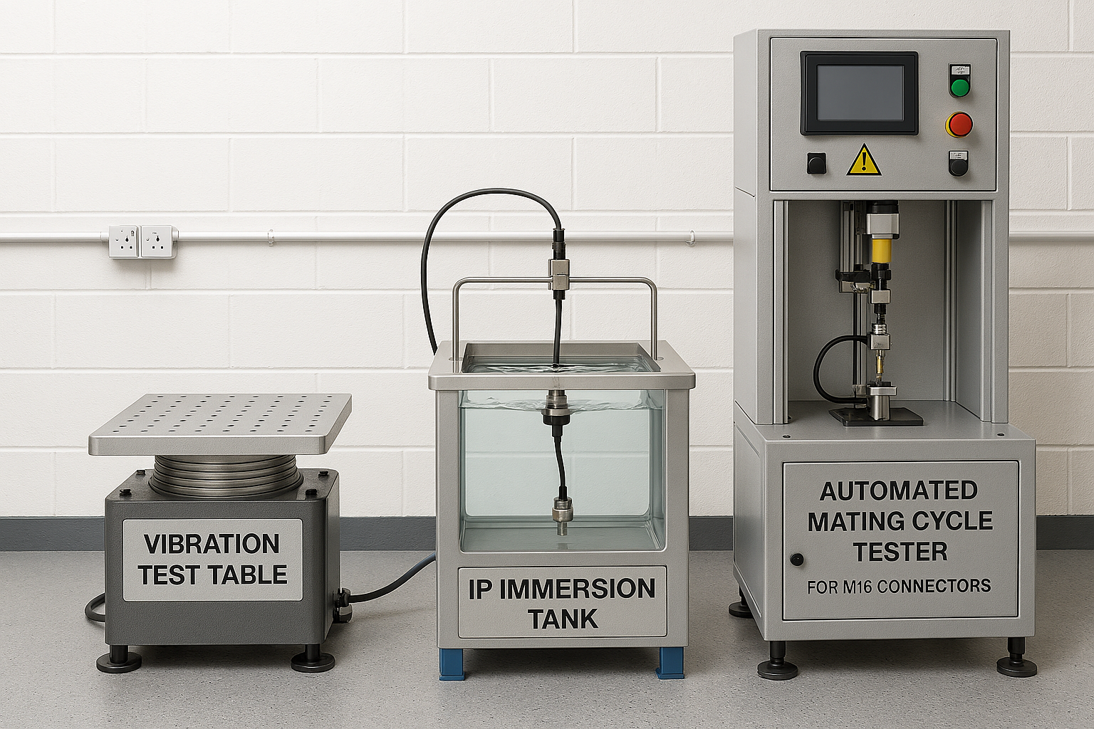 Connector durability testing setup