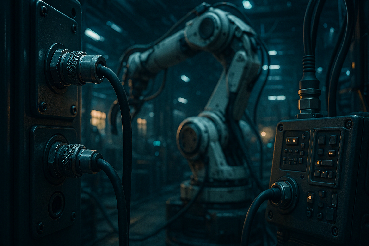 Connoder engineers testing connectors in lab