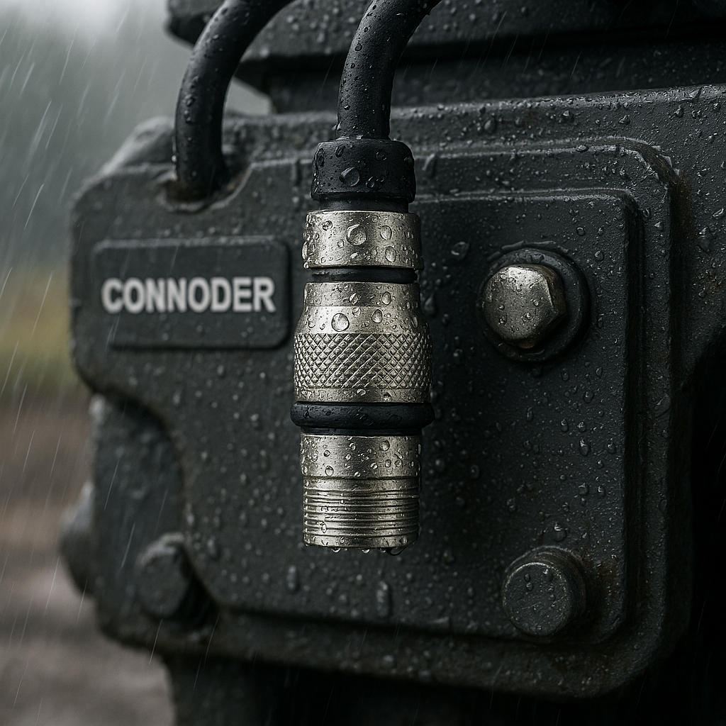 Circular connector waterproof display