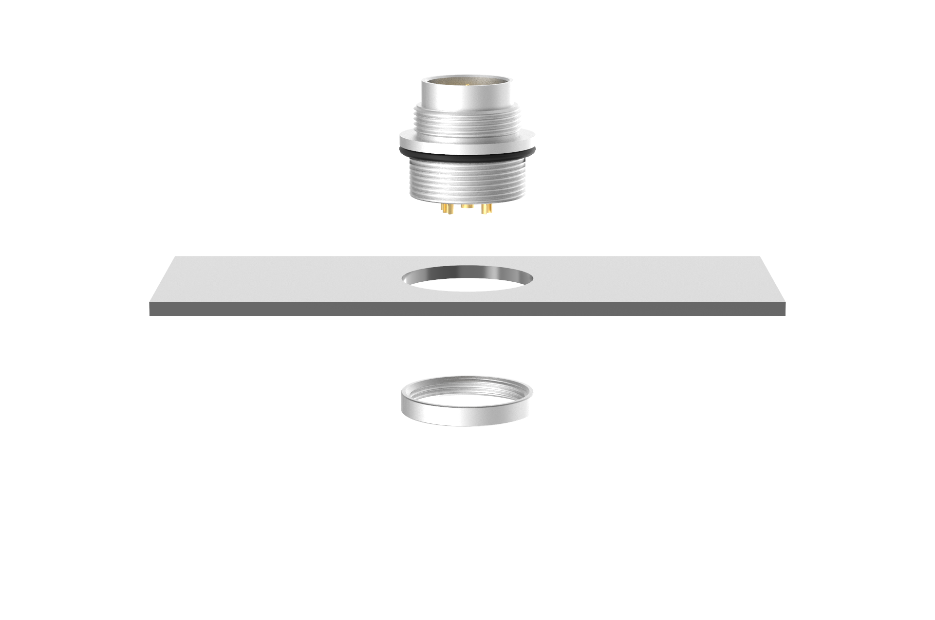 M16 Circular Connector Rear Fastened