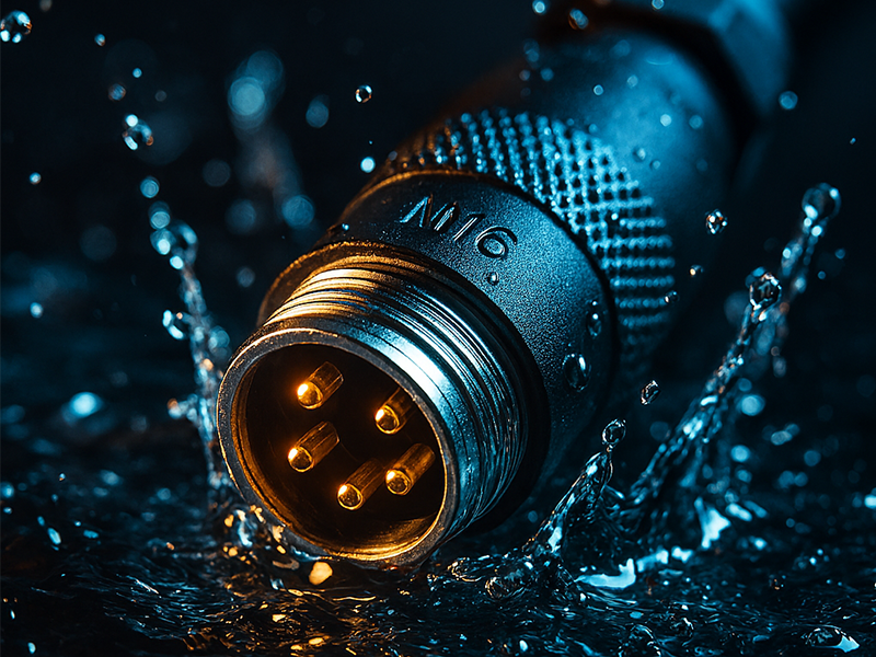 Example of M16 circular connector applied in outdoor environments