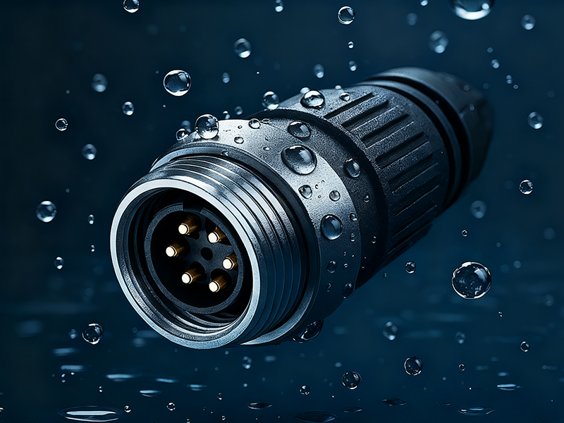 M16 round connector with IP68 water resistance