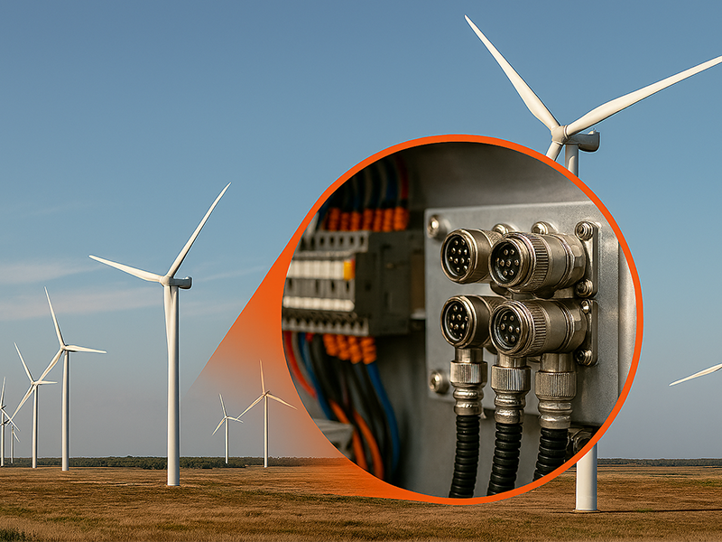 M16 connectors in the control cabinet wiring harness