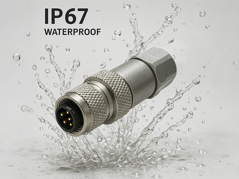 Demonstration of IP67 Waterproof Performance of M9 Circular Connectors