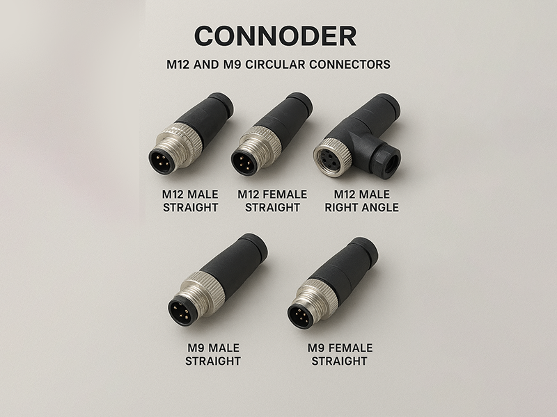 Connoder's M12 and M9 circular connectors