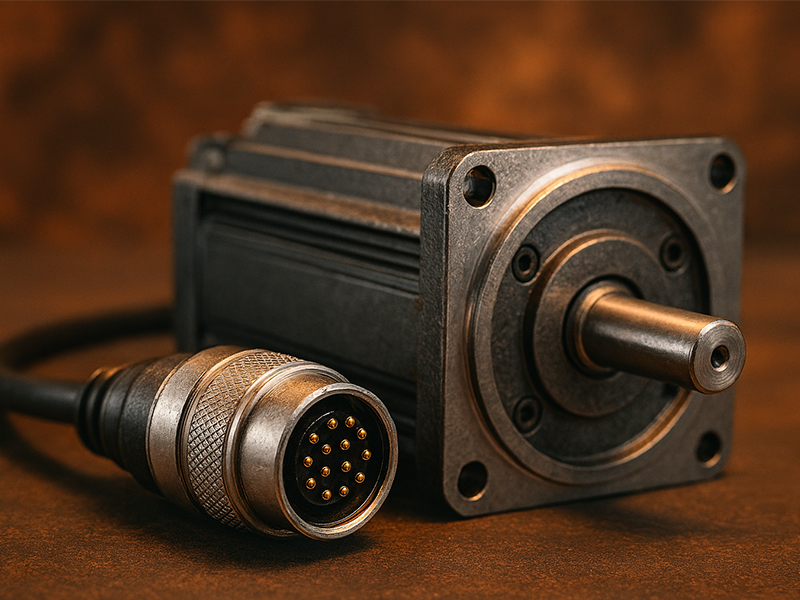 Industrial circular connectors for connecting to servo motors