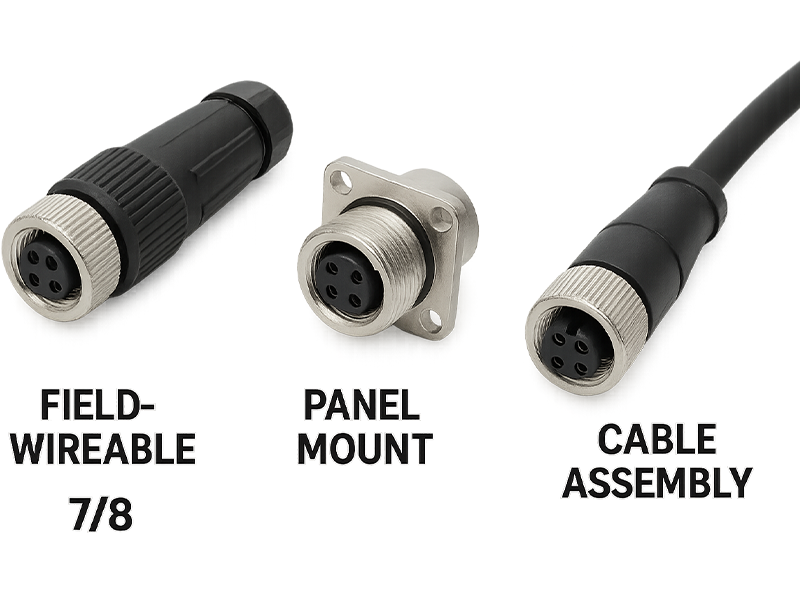 Different types of 7/8 - inch connectors
