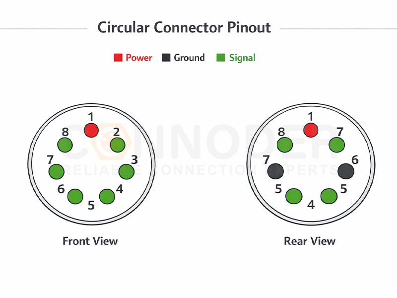 Pin - out Definition Diagram of Circular Connectors