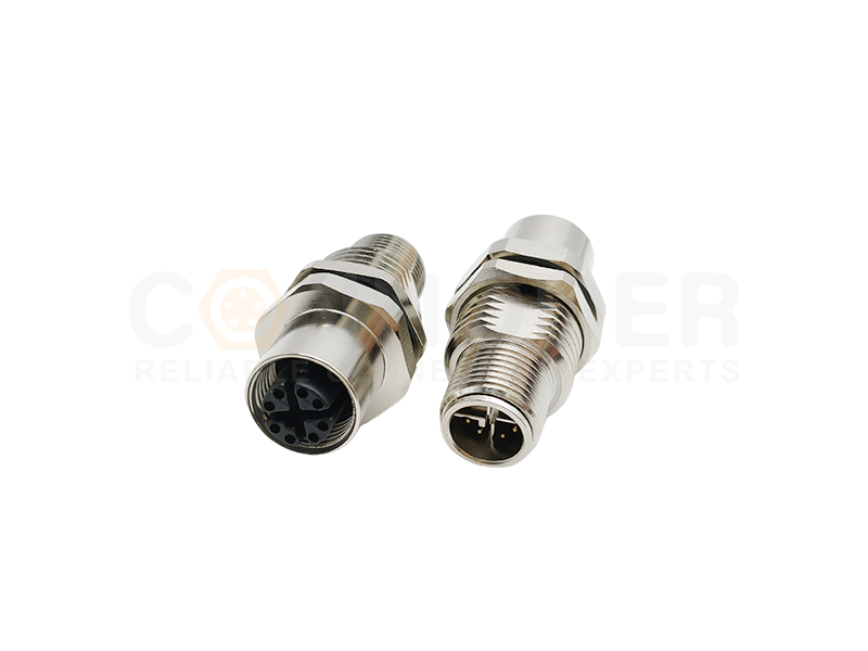 What is the maximum current rating for M12 connectors?
