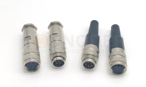 What is the basic structure of the M-series circular connector?