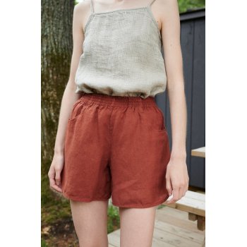 Customize Relaxed Linen Shorts with Elastic Waist Manufacturer | Linenwind